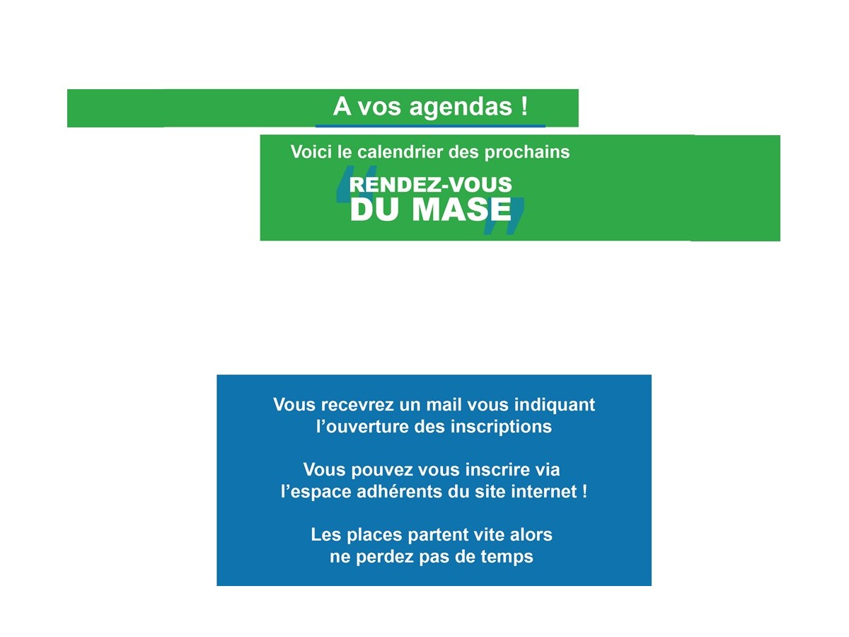 CALENDRIER RDV DU MASE 2022